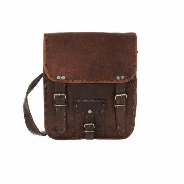 Craftshades – Handcrafted 13″ Retro Sling Leather Bag | 100% Genuine ...